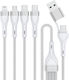 4smarts Usb Type-c/type-a Multi-charging Cable 4-in-2 1.2m White