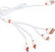 Omega Usb-a Regulär USB zu Micro-USB / Mini-USB / Blitzschlag Kabel Orange 1m