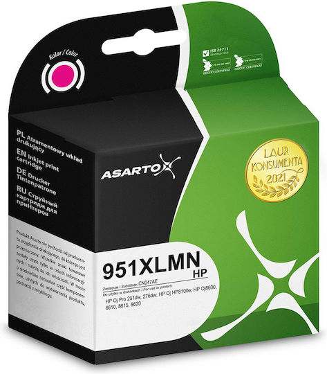 Asarto Συμβατό Μελάνι Εκτυπωτή InkJet HP HP 951XLMN Ματζέντα 1τμχ