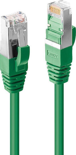 Lindy S/FTP Cat.6a (Gigabit) Καλώδιο Δικτύου Ethernet 3m Πράσινο