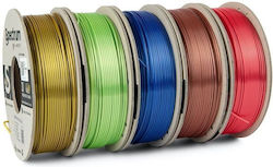 Spectrum PLA 1.75mm Aur Glorios, Cupru Picant, Verde Măr, Roșu Rubin, Albastru Indigo 0.25kg