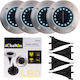 Set Lampă Solară de Grădină 16 Leduri 4 Elemente Keltin K02028