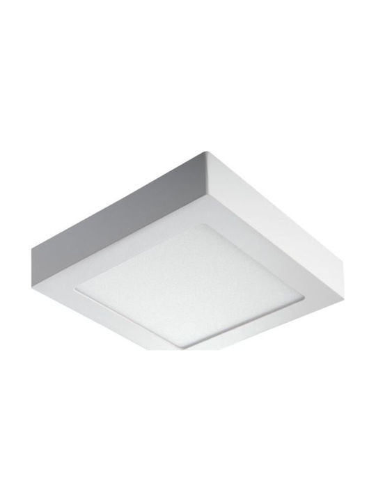 Led Downlight Τετράγωνο Πλαστικό Χωνευτό Σποτ με Ενσωματωμένο LED και Φυσικό Λευκό Φως Λευκό 1τμχ