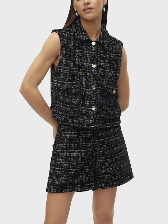 Vero Moda Women's Vest with Buttons Black