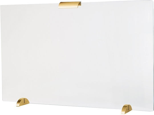 Zogometal Ecran de protecție pentru șemineu din metal 90x50cm Auriu