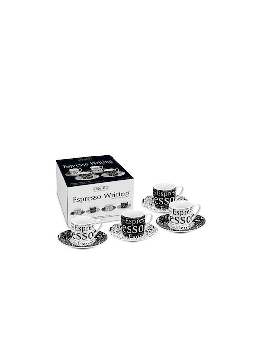 Konitz Σετ Φλιτζάνια Espresso από Πορσελάνη Λευκά 85ml 4τμχ