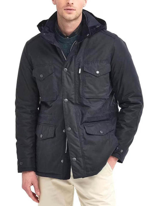 Barbour Winter Jacket Navy/greenloch