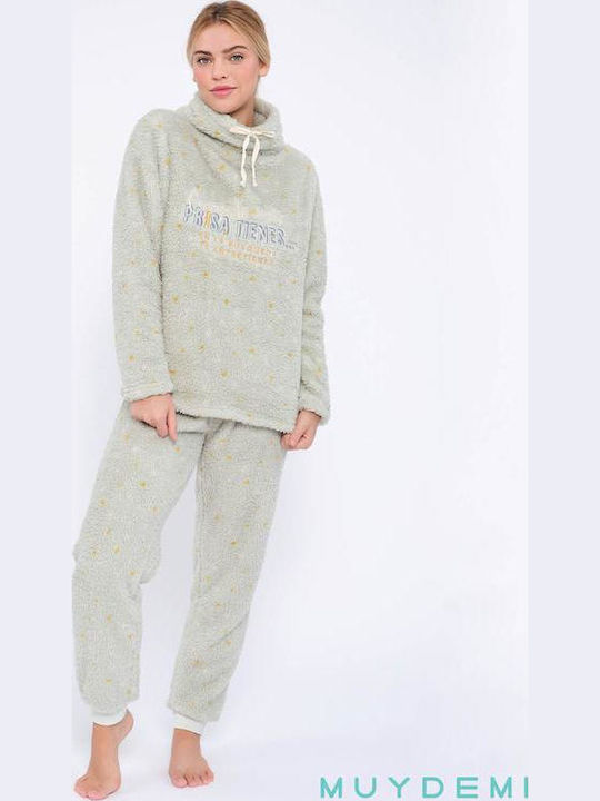 Muydemi Set Pijamale pentru Femei Gri