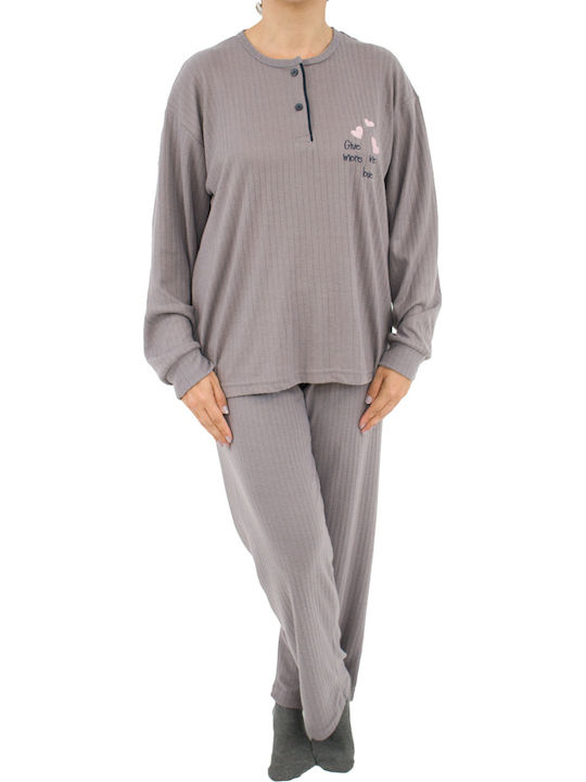 Fawn Winter Damen Pyjama-Set Mink
