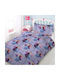 My Home Luxury Set Kids Duvet Cover Single with Pillowcase Cotton Blue 160x240cm
