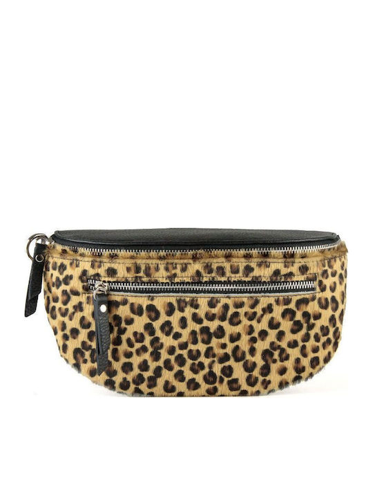 Leather Waist Bag Leo Animal Print