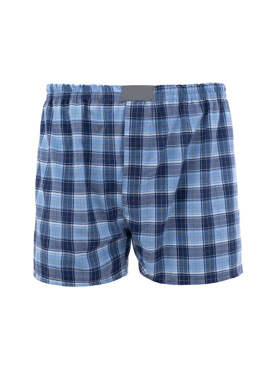 Men's Boxer Blue Checkered