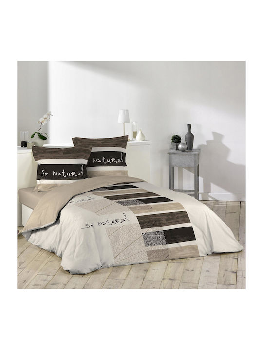 Douceur d'Intérieur Παπλωματοθήκη Βαμβακερή Διπλή 200x200 Natural Μπεζ