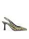 Pointed Toe Heels Made of Patent Leather with High Heel Animal Print Multicolour