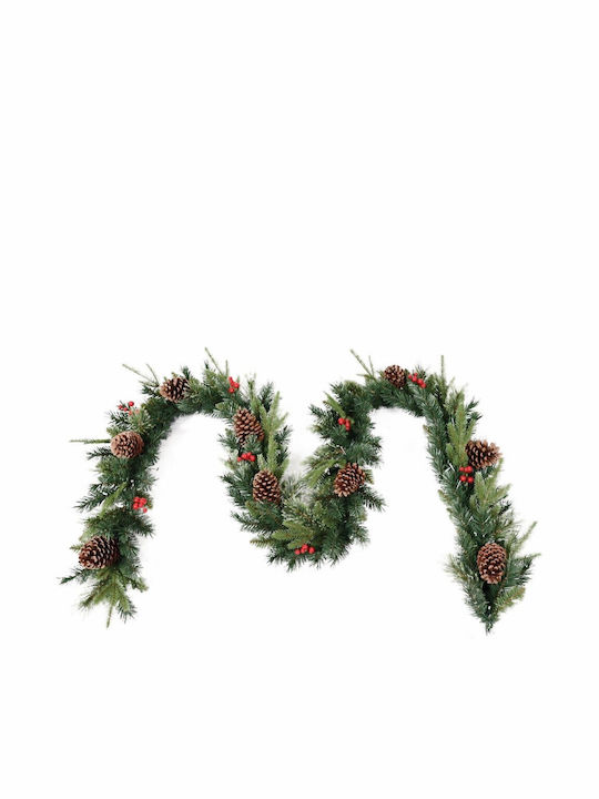 Christmas Decorative Garland Pinecones Berries 2.7m