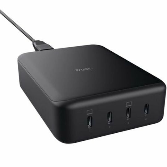 Trust Charging Stand GaN with 4 USB-C Ports 240W Power Delivery in Black color (Maxo)