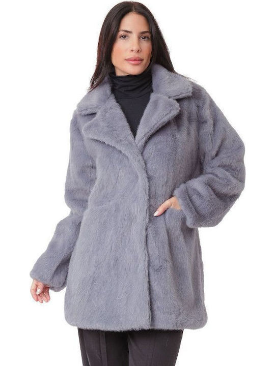 Silia D Κοντή Γυναικεία Γούνα Blue Grey