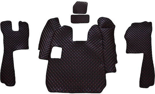 King Interior Set Covorașe Față și Spate 5buc din Piele sintetica pentru Scania R 2004-2009 Negre