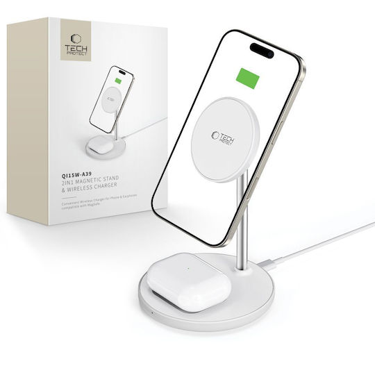 Tech-Protect Magsafe Ladegerät 15W Weißs (QI15W-A39)
