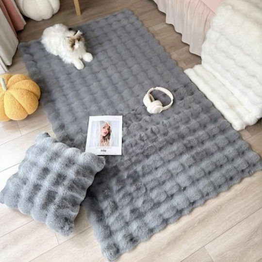 SpitiBazaar Σετ Μοντέρνα Χαλιά Κρεβατοκάμαρας Γκρι SD-A-62 3τμχ