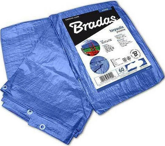 Bradas Αδιάβροχος Μουσαμάς 60gr/m² 15x10μ. Ελαφρού Τύπου Μπλε