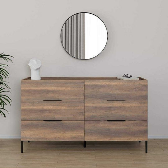 Comoda pentru Dormitor Oryana Nuci 140x44x81buc