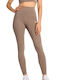 Harmony Women's Long Training Legging High Waisted Beige