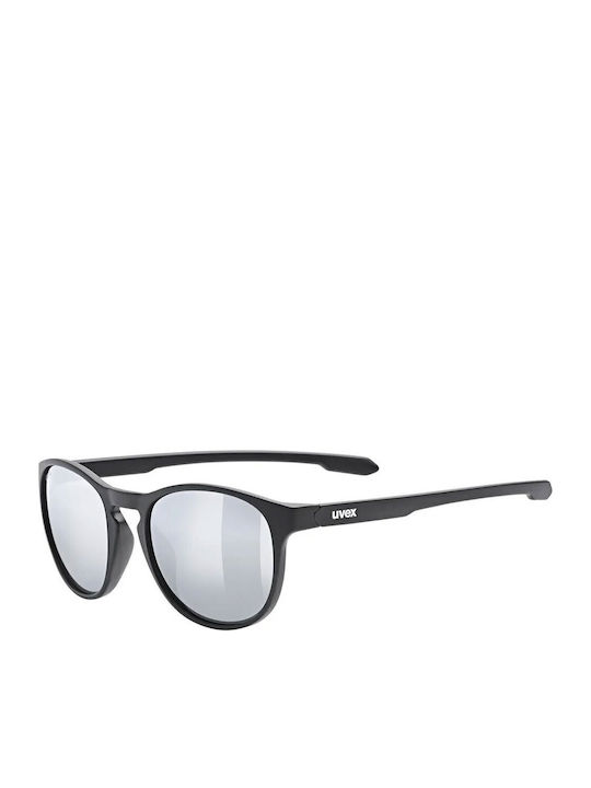 Uvex Men's Sunglasses with Black Plastic Frame and Silver Mirror Lens S5330792216