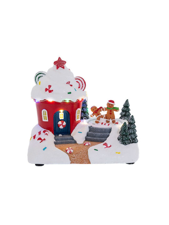 Iliadis Christmas Illuminated Decorative House with Battery 19x17x13cm.