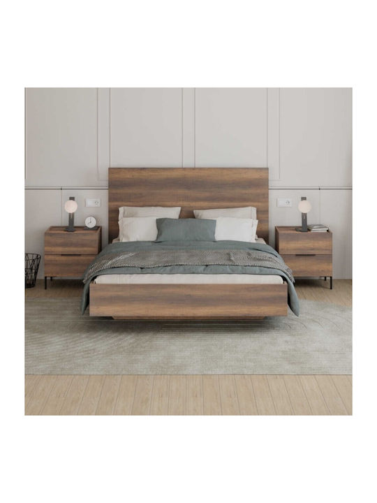 Oryana Bett Übergröße Holz Nussbaum Für Matratze 160x200cm GP009-0263