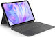 Logitech Combo Touch Flip Cover με Πληκτρολόγιο στα Γερμανικά Γκρι (iPad Pro 2024 11")
