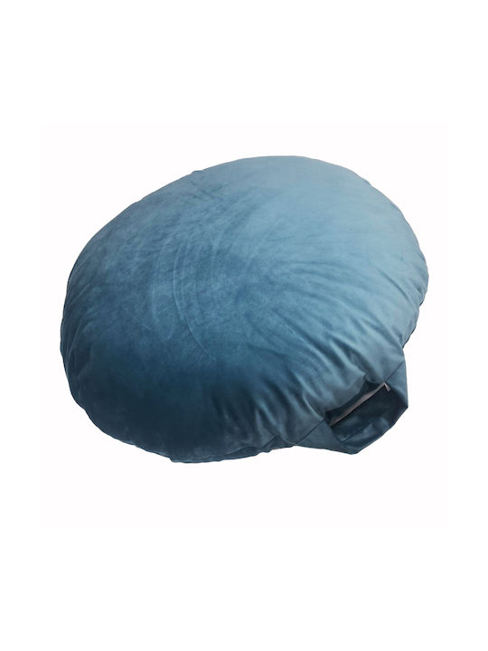 Decocraft Velvet Turquoise Floor Pillow 70x70cm