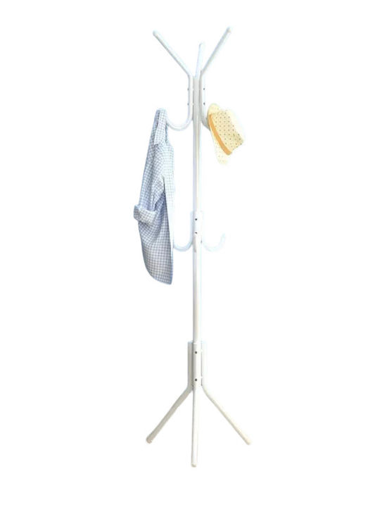 Metallic Coat Rack White x40x175cm