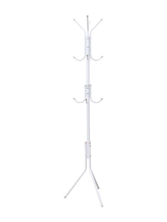 Metallic Coat Rack White x40x175cm