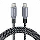 Anker Braided USB 2.0 Cable USB-C male - USB-C 240W PD Γκρι 1m
