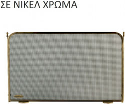 Zogometal Μεταλλικό Προστατευτικό Τζακιού 90x50cm Ασημί
