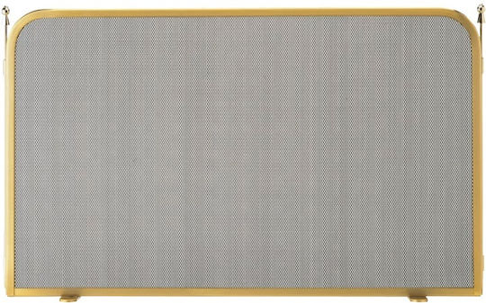 Zogometal Μεταλλικό Προστατευτικό Τζακιού 90x50cm Χρυσό