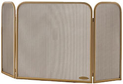 Convex Μεταλλικό Προστατευτικό Τζακιού 53x23x52cm Χρυσό