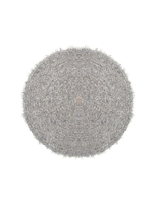 Amo La Casa Platzdeckchen Stoff Silber 38x38cm 2Stück