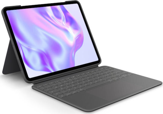 Logitech Combo Touch Klappdeckel mit Tastatur in Grau Für Apple iPad Pro 13