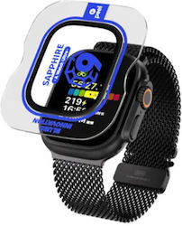 Blueo Sapphire Стъкло За Часовник И Титаниева Черна Рамка Комплект Защитен Екран Apple Watch Ultra 49мм 1бр Blueo Sapphire Стъкло За Часовник И Титаниева Черна Рамка Комплект Защитен Екран Apple Watch Ultra 49мм 1бр