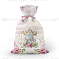 Christening Favor in Pouch Carousel