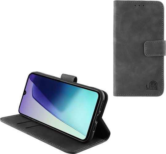 Lime Essential Magnet Book Synthetic Leather Gray (Redmi 14C / Poco C75)