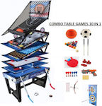 10 in 1 Wooden Multi-Game Table