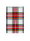 Amo La Casa Runner Βαμβακερό Καρώ 45x140 Tartan Λευκό Κόκκινο