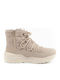 Snow Boots with Zipper & Fur Beige