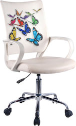 Desk Chair White 54x58x88cm