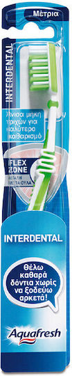 Aquafresh Flex Interdental Manual Toothbrush Medium Blue 1pcs