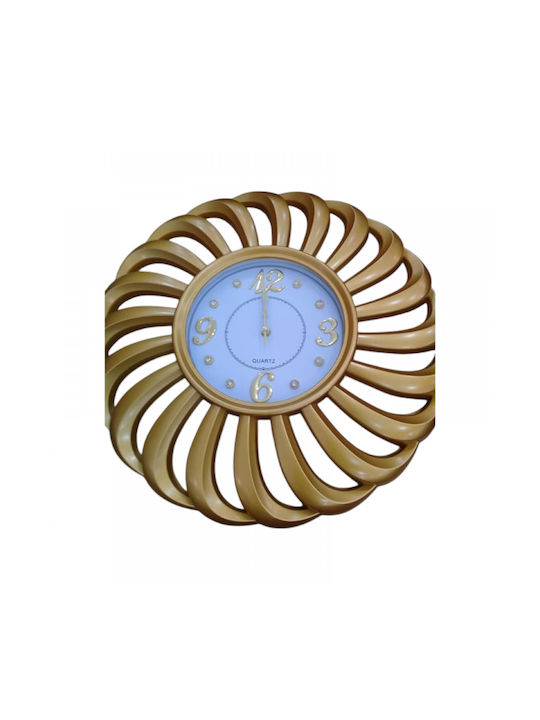 Ceas de Perete Plastic Auriu Ø50cm