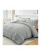 Liolios Home Duvet Cover Set Queen 240x260cm Tokyo Grey 3pcs